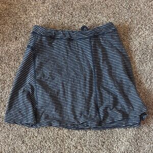 Toad&Co Blue and White Striped Mini Skirt